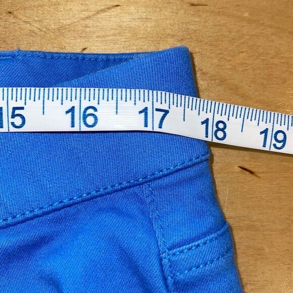 J. Jill high-rise cropped pull on denim stretch jeans, royal periwinkle blue siz - Picture 9 of 11